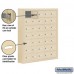 Salsbury Cell Phone Storage Locker - 7 Door High Unit (5 Inch Deep Compartments) - 35 A Doors - Sandstone - Surface Mounted - Master Keyed Locks